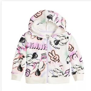 Disney Kids Hoodie - Pink, White, and Black 12 Months
